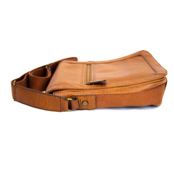 Aldo Brown Leather Small Crossbody w/ Tablet Holde - Picture 3 of 8